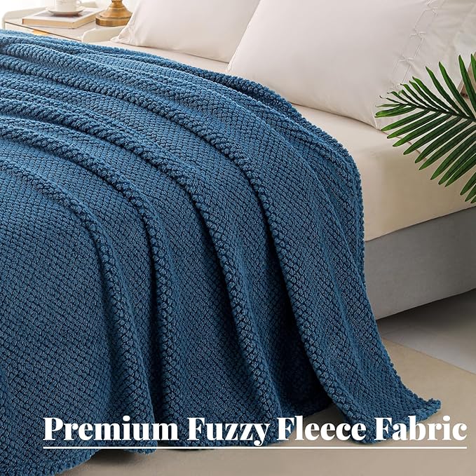 Whale Flotilla Extra Large Fuzzy Fleece Throw Blanket - Image 2