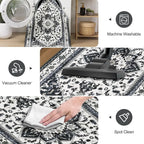 Yamaziot Washable Runner Rug, 2x8 Non-Slip Boho Vintage Hallway Rug Runner - Image 5