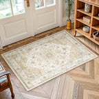 AMADA HOMEFURNISHING 2x4 Washable Area Rug, Low-Profile Entryway Rug by AMADAHOMEFURNISHING