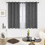 Deconovo Blackout Curtains, Thermal Insulated Noise‑Reducing Drape, Wave Line - Image 2