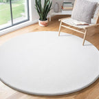 Amearea White Round Area Rugs 5ft Washable Circle Rugs by AmeareaDirect