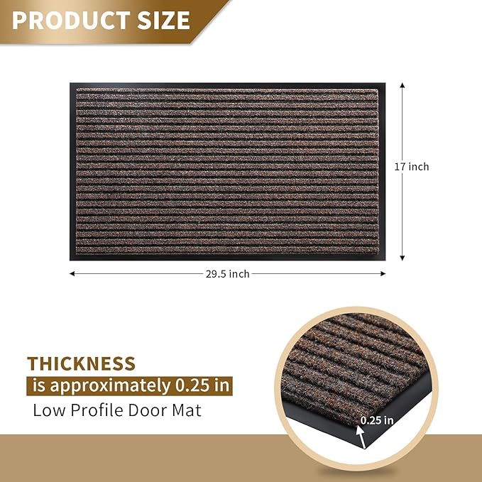 Yimobra Front Door Mat Outdoor Indoor Entrance, 100% Waterproof All-Season All - Image 2