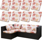 8Pcs Outdoor Cushion Covers, Patio Cushion Covers, Stretch Elastic Slipcovers by dreahoteztil