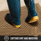 HIYARD Sturdy Front Door Mat, Absorbent Muddy Dirt Resist Welcome Door Mats - Image 6