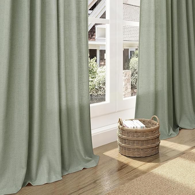 Desert Sage Linen 112 Inch Curtains - Image 5
