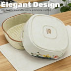 2 Pack Ceramic Small Casserole Dishes, 7" x 6.5" Baking Dish for Toaster Oven, 20 OZ Deep Lasagna Pan with Handles, Durable Vintage Bakeware Pans for Cake Brownie Kitchen, Microwave Safe