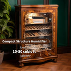 Briidea Electric Humidifiers for Cabinet (10-50 Cubic Ft.), 30% RH~80% RH Humidity Setting Values, Perfect Monitoring Temperature and Humidity, 12V Adapter Power Supply