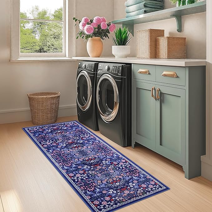 Runner Rug for Entryway: 2.6x8 Kitchen Rugs Non Slip Washable Ultra-Thin Soft - Image 4