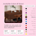 Brown Cotton Tablecloth, Table Cover 60x84 Inch, Fits 6-8 Seats, Soft, Durable, Washable, Wrinkle Resistant, Rectangle Table Cloth for Dining, Holiday Gatherings, Dinner, Weddings