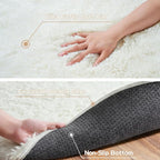 Pionblank Fluffy Oval Rug for Bedroom 3.3x6.2, Shag Throw Rugs for Bedside - Image 6
