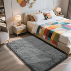 Shag Area Rug for Bedroom 3x5, Deep Grey Fluffy Area Rugs for Living Room - Image 5