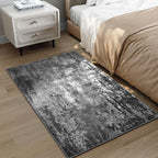 Entrance Rugs Indoor 2x3 Black Entry Rug Washable Abstract Black Small Area Rug - Image 5
