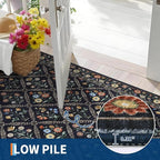 GarveeHome Grey Floral Rug 4x6 Rug Machine Washable Area Rug - Image 5