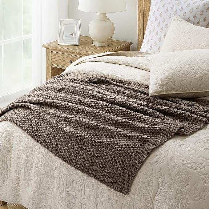 EVERGRACEHOME Chunky Chenille Knit Throw Blanket - Image 6
