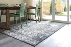 Unique Loom Richmond Collection Area Rug - Medallion (2' x 3' 1" Rectangle, Dark Gray/ Ivory)