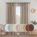 MIULEE Taupe Linen Curtains 90 Inch Length 2 Panels by MIULEE