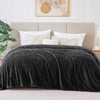 BEDELITE Fleece Blanket Queen Size – 3D Ribbed Jacquard Soft and Warm - Image 7