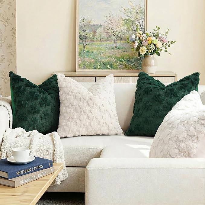 decorUhome St. Patrick’s Day Shamrock Green Pillow Covers 18x18 Inch Set of 2 - Image 2