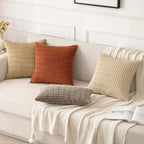 MIULEE Pack of 2 Corduroy Decorative Throw Pillow Covers 18x18 Inch Soft Boho - Image 4