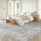 Living Room Rugs 8x10: Washable Moroccan Geometric Boho Rug Farmhouse Non Slip - Image 2