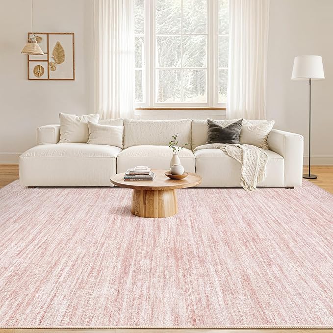 Nakagishi 5x8 Area Rugs Living Room: Washable Large Vintage Rug Neutral - Image 4
