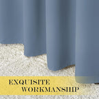 NICETOWN Stone Blue Blackout Doorway Curtains 78 inches Long, Grommet Light - Image 6