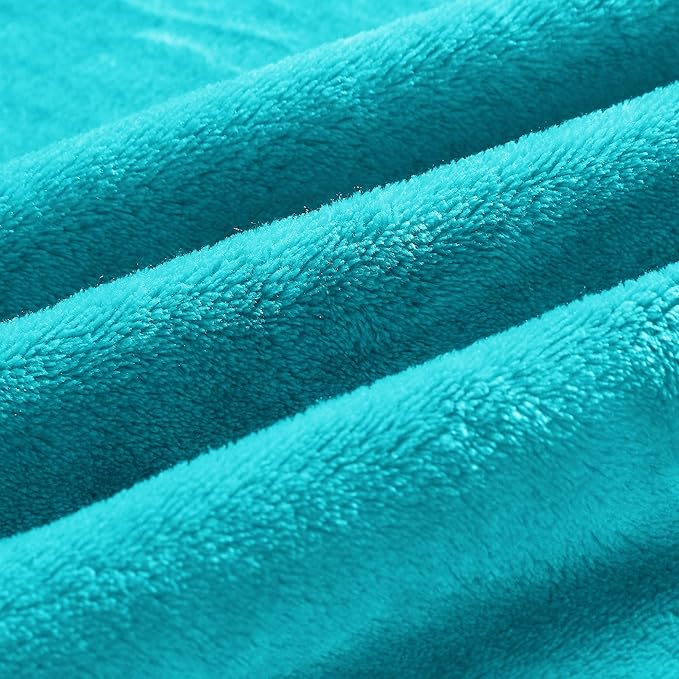 BEDELITE Fleece Blanket Teal Throw Blanket - Image 3