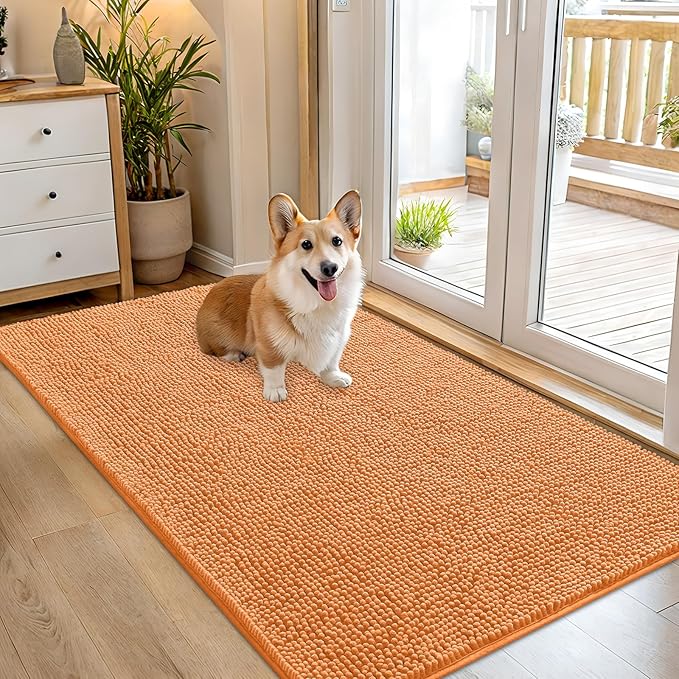 OLANLY Dog Door Mat for Muddy Paws 54x32, Absorbs Moisture and Dirt, Absorbent by OLANLY