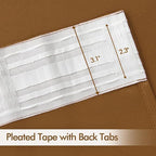 MIULEE Golden Brown Back Tab Blackout Curtain 96 Inch Long 2 Panels Set - Image 4