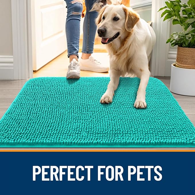 OLANLY Dog Door Mat for Muddy Paws 47x24, Absorbs Moisture and Dirt, Absorbent - Image 6