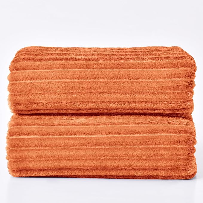 BEDELITE Fleece Blanket King Size – 3D Ribbed Jacquard Soft and Warm Decorative - Image 9
