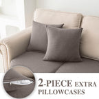 Couch Cushion Covers for Sectional Sofa L Shape Washable Separate Seat Chaise - Image 3