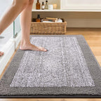48x32 Large Bathroom Rugs Washable Non Slip, Light Grey Bath Mat - Image 2