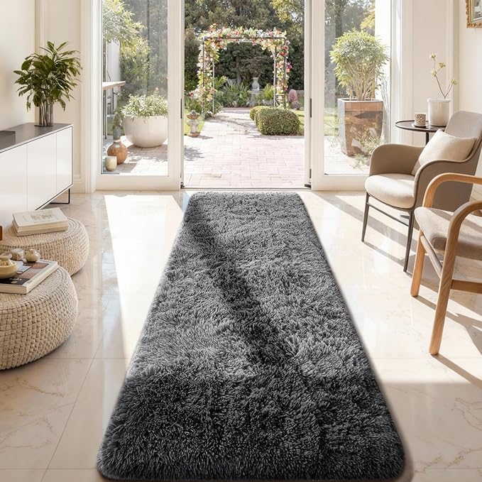 Ophanie 2x8 Runner Rug for Hallway, Upgrade Non-Slip Fluffy Soft Bedside Rugs - Image 2