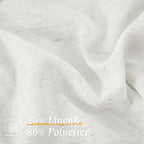LAMIT Ivory White Linen Curtains 72 inches Long - Image 2