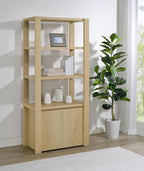 Coaster Laurelton Media Tower with Fixed Display Shelves Light Oak 708224
