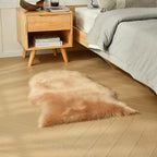 duduta Beige Faux Sheepskin Throw Rug 2x3 ft, Small Fluffy Shag Fur Rug - Image 6