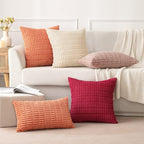 MIULEE Pack of 2 Corduroy Decorative Throw Pillow Covers 18x18 Inch Soft Boho - Image 3