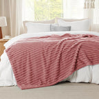 Bedsure GentleSoft Dusty Pink Fleece King Blanket - Image 2