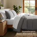 Bare Home Comforter Set - 1800 Ultra Soft (King, Grey)