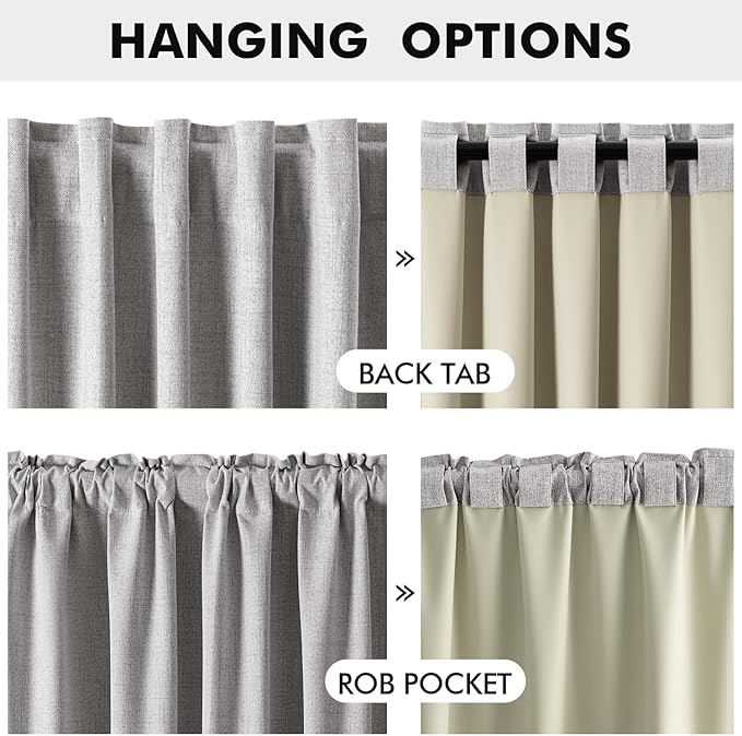 MIULEE 100% Blackout Linen Curtains - Image 5