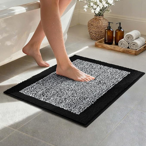 Bathroom Rugs 24x17 Non Slip Washable, Soft Absorbent Quick Dry Mats by Unknown