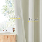 NICETOWN Thick Faux Linen Bedroom Curtains 108 inches Long, Room Darkening Dual - Image 5