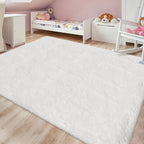 White Rug for Living Room 6x9ft Fluffy Area Rug Mat Bedside Throw Rug for by JiaoBaba