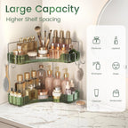 Corner Counter Organizer, 2-Tier Bathroom & Kitchen Storage Tray