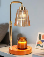 Marble Candle Warmer Lamp White with Cycle Timer, Dimmable Wax Melt Warmer