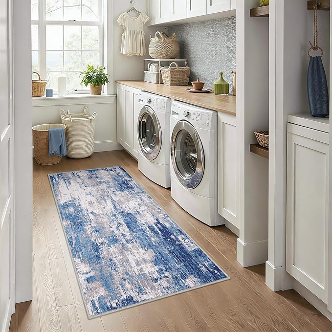 Washable Area Rugs 3x6 Non-Slip Modern Abstract Soft - Image 3