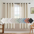 H.VERSAILTEX Living Room Linen Curtains Home Decorative Nickel Grommet Curtains by HVERSAILTEX