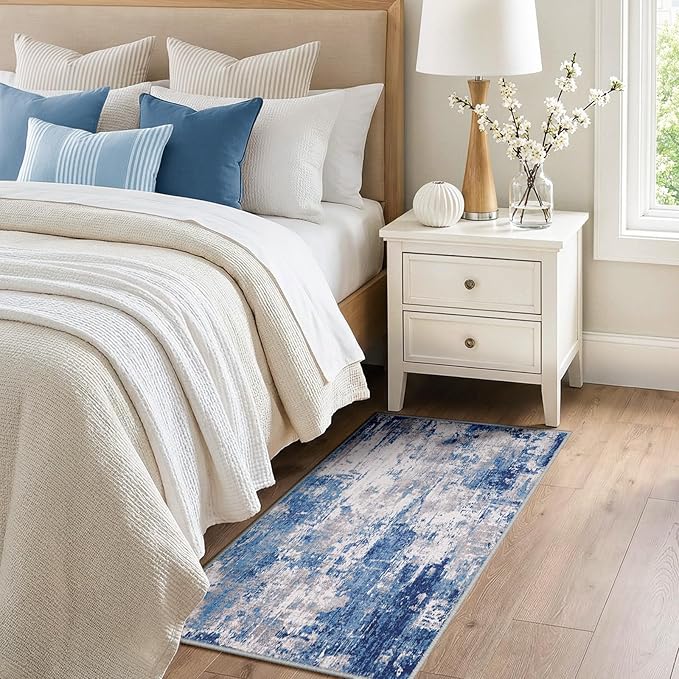 Washable Area Rugs 2'x4' Non-Slip Modern Abstract Soft - Image 2