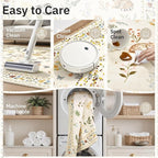 Cat 5x7 Area Rugs for Living Room, Machine Washable Animal Floral Vintage Rug - Image 7